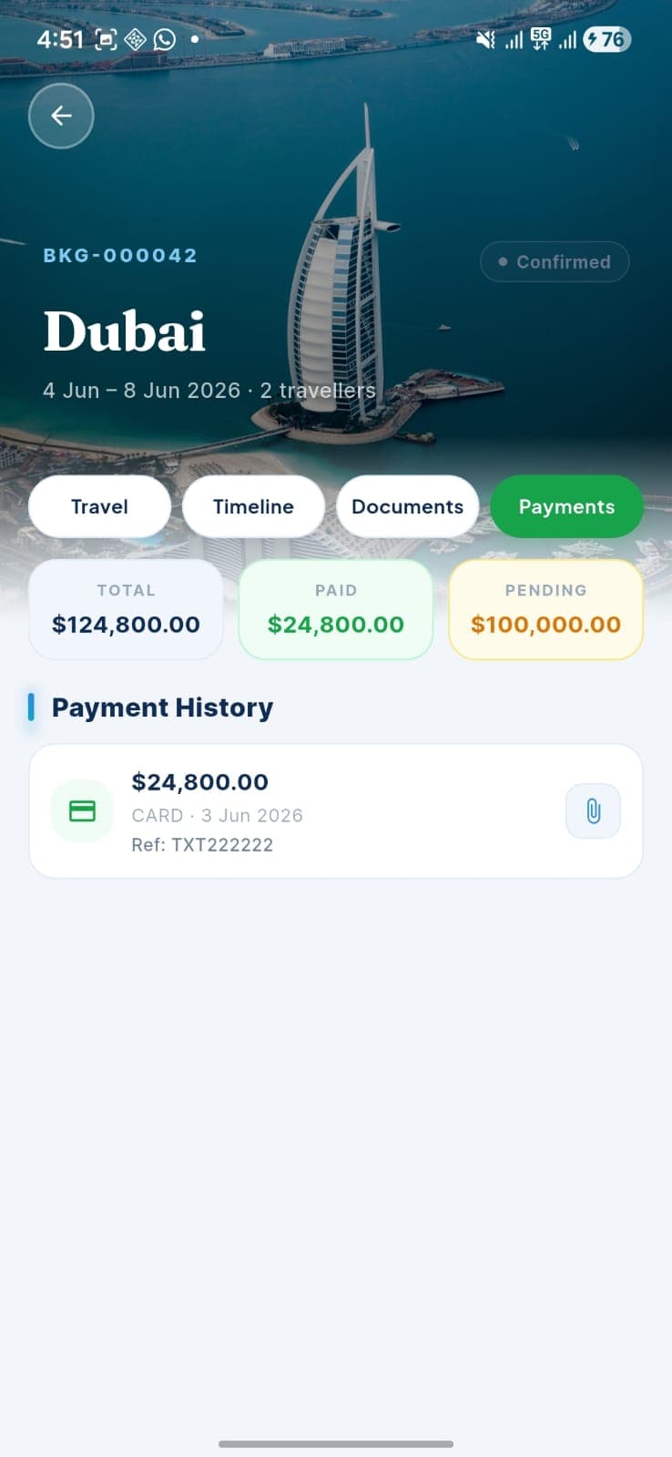 Trip11 mobile app screenshot